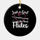 Gewoon Een Meisje Dat Van Fluiten Houdt Keramisch Ornament (Voorkant)