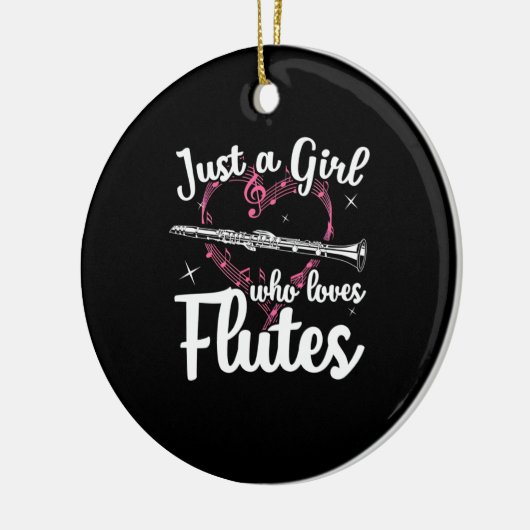 Gewoon Een Meisje Dat Van Fluiten Houdt Keramisch Ornament (Links)