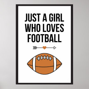 Gewoon een meisje dat van Football Sporty Athlete  Poster