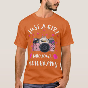 Gewoon een meisje dat van fotografie camera fotogr t-shirt
