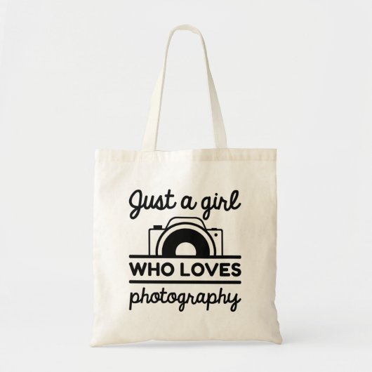 Gewoon een meisje dat van fotografie houdt tote bag (Voorkant)