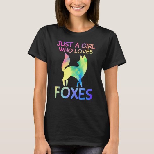 Gewoon een meisje dat van Foxes Funny Fox Lover Gi T-shirt (Voorkant)