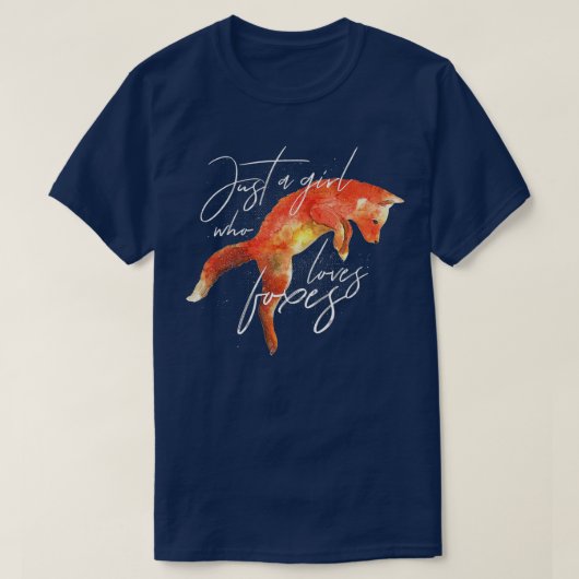 Gewoon een meisje dat van foxes houdt, die van fox t-shirt (Design voorkant)