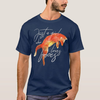 Gewoon een meisje dat van foxes houdt, die van fox t-shirt