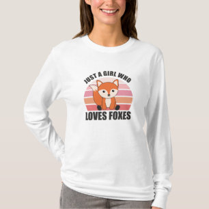 Gewoon een meisje dat van foxes houdt, Funny Fox T-shirt