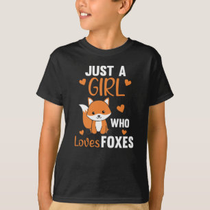 Gewoon een meisje dat van foxes houdt, Funny Fox T-shirt