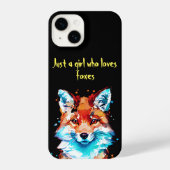 Gewoon een meisje dat van Foxes houdt iPhone Hoesje (Achterkant)