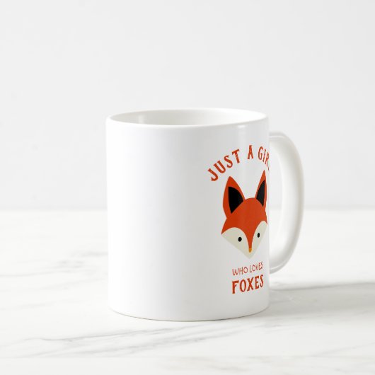 Gewoon een meisje dat van Foxes houdt Koffiemok (Voorkant rechts)