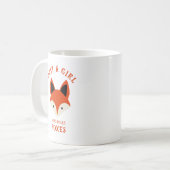 Gewoon een meisje dat van Foxes houdt Koffiemok (Voorkant links)