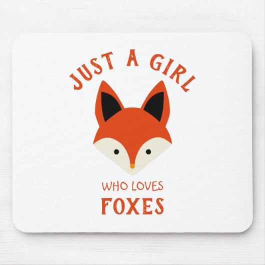 Gewoon een meisje dat van Foxes houdt Muismat (Voorkant)