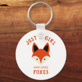 Gewoon een meisje dat van Foxes houdt Sleutelhanger (Voorkant)