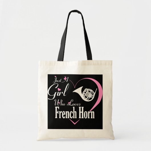 Gewoon een meisje dat van Franse paardenfilms houd Tote Bag (Voorkant)