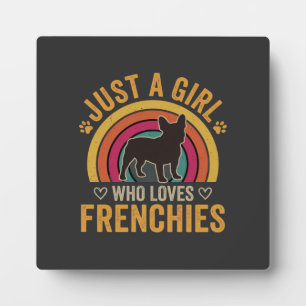 Gewoon Een Meisje Dat Van Frenchies Houdt Retro Ho Fotoplaat