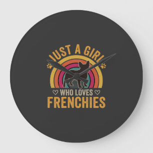 Gewoon Een Meisje Dat Van Frenchies Houdt Retro Ho Grote Klok