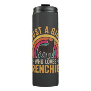 Gewoon Een Meisje Dat Van Frenchies Houdt Retro Ho Thermosbeker