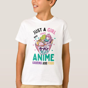 Gewoon een meisje dat van games en eten met dieren t-shirt