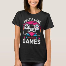 Gewoon een meisje dat van games houdt Roze & Blauw T-shirt