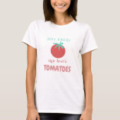 Gewoon een meisje dat van Garden Tomaten houdt T-shirt (Voorkant)