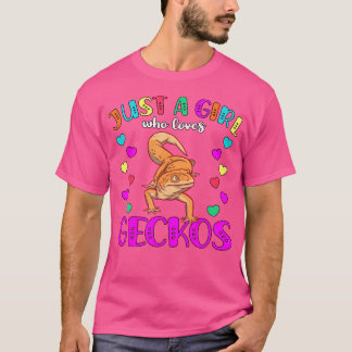 Gewoon een meisje dat van Geckos houdt T-shirt