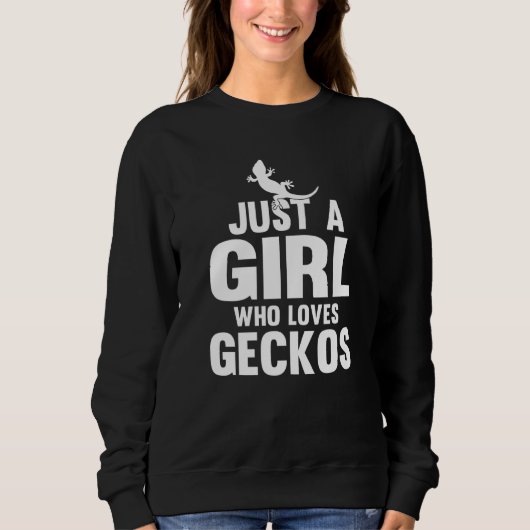 Gewoon een meisje dat van Geckos Leopard Gecko hou Trui (Voorkant)