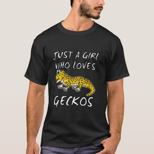 Gewoon een meisje dat van Geckos Leopard Gecko Rep T-shirt (Voorkant)