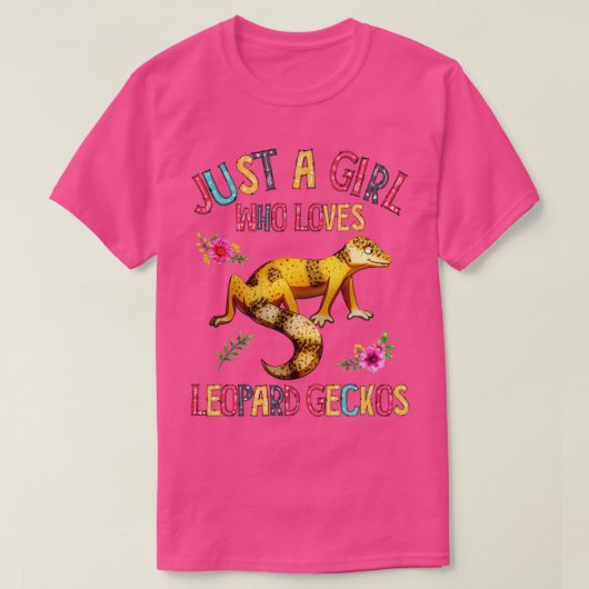 Gewoon een meisje dat van Geckos Reptile Woman hou T-shirt (Design voorkant)