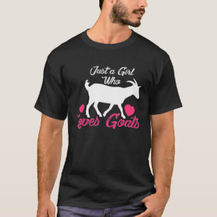 Gewoon een meisje dat van geiten houdt, die Boerde T-shirt