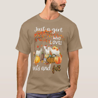 Gewoon een meisje dat van geiten houdt en Herfst p T-shirt