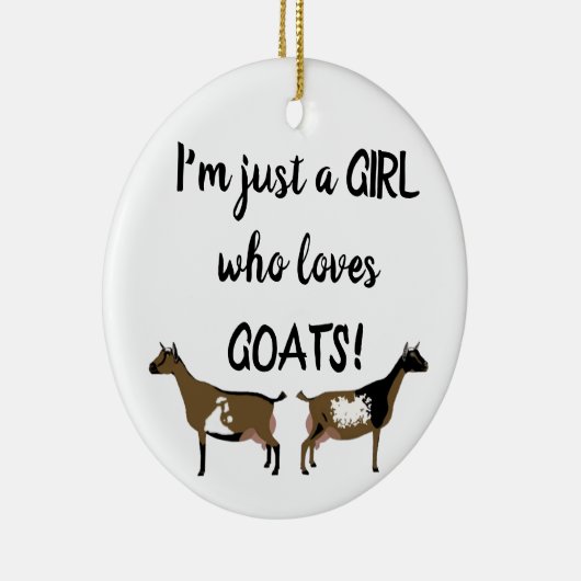 Gewoon een meisje dat van geiten houdt - Nigeriaan Keramisch Ornament (Rechts)