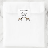 Gewoon een meisje dat van geiten houdt - Nigeriaan Vierkante Sticker (Tas)