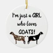 Gewoon een meisje dat van geiten houdt - Nubian Da Keramisch Ornament (Voorkant)