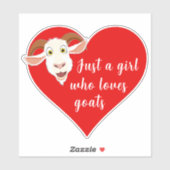 Gewoon een meisje dat van geiten houdt Schattige r Sticker (Vel)