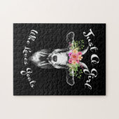 Gewoon een meisje dat van geitenhouderij houdt legpuzzel (Horizontaal)