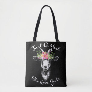 Gewoon een meisje dat van geitenhouderij houdt tote bag