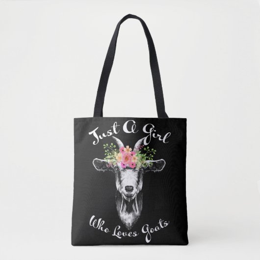 Gewoon een meisje dat van geitenhouderij houdt tote bag (Voorkant)