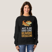 Gewoon een meisje dat van gekaarde dragons reptiel trui (Voorkant volledig)