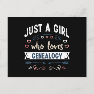 Gewoon een meisje dat van genealogie houdt Grappig Briefkaart