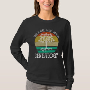 Gewoon een meisje dat van genealogie houdt t-shirt