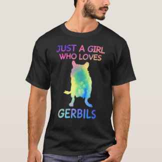 Gewoon een meisje dat van Gerbils houdt, Funny Ger T-shirt