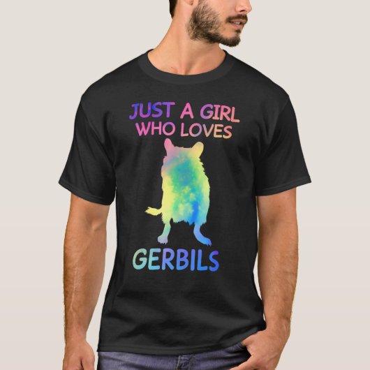 Gewoon een meisje dat van Gerbils houdt, Funny Ger T-shirt (Voorkant)