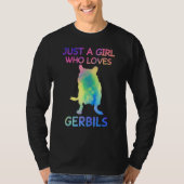 Gewoon een meisje dat van Gerbils houdt, Funny Ger T-shirt (Voorkant)