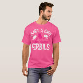 Gewoon een meisje dat van Gerbils houdt T-shirt (Voorkant volledig)