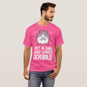Gewoon een meisje dat van Gerbils houdt T-shirt (Voorkant volledig)