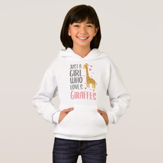 Gewoon een meisje dat van Giraffe houdt Gift Girl (Voorkant volledig)