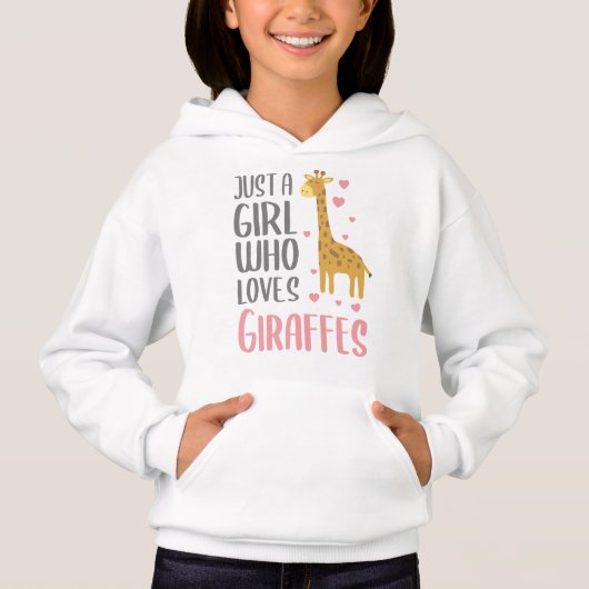 Gewoon een meisje dat van Giraffe houdt Gift Girl (Voorkant)