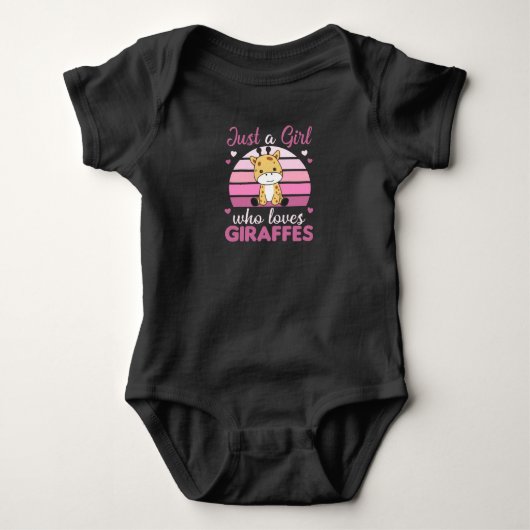 Gewoon een meisje dat van Giraffe houdt - Kute Gir Romper (Voorkant)