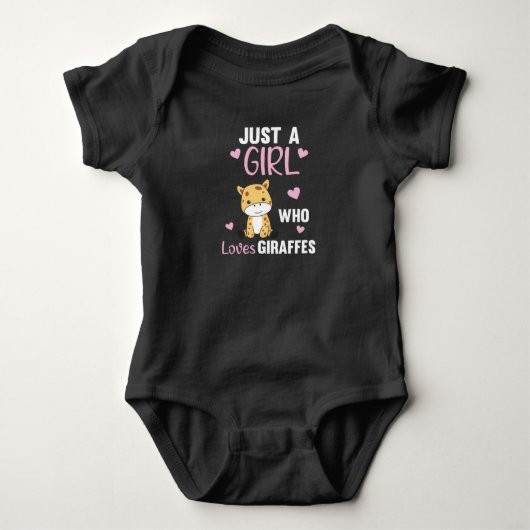 Gewoon een meisje dat van Giraffe houdt - Kute Gir Romper (Voorkant)