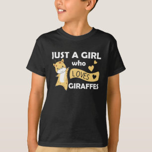 Gewoon een meisje dat van Giraffe houdt - Kute Gir T-shirt