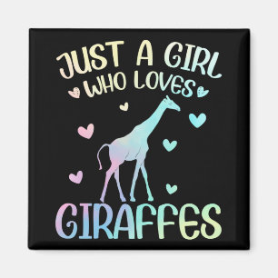 Gewoon een meisje dat van Giraffe houdt Magneet