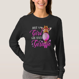 Gewoon Een Meisje Dat Van Giraffen Houdt T-shirt